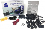 Dolphin Automotive VPS450 tagurduslukustusanduri tagumine komplekt, 4 andurit koos pikendustega, visuaalne LED ja helisignaal (l&auml;ikiv)