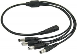 BW 1 kuni 4 Way DC Power Splitter CCTV turvakaameratele