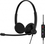EPOS Impact 100 MS Teams Stereo USB-C+A k&otilde;rvaklapid mikrofoniga, Microsoft Teams sertifitseeritud, m&uuml;rasummutus, kerge disain, USB adapter, UC Business k&otilde;rvaklapid, pehmed k&otilde;rvapadjad, musta v&auml;rvi