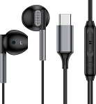 USB-C-Kopfh&ouml;rer mit Kabel f&uuml;r Samsung Galaxy S25 Ultra S24 FE S23 S22 S21 A56 5G A55 A54 A53 A17 A16 A15 A36 A35, In-Ear-Ohrh&ouml;rer Typ C, mit Mikrofon und Lautst&auml;rkeregler f&uuml;r iPhone 17, 16, 15 Pro