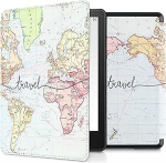 kwmobile Klapph&uuml;lle kompatibel mit Amazon Kindle Paperwhite 11. Generation 2021 H&uuml;lle - Flipcase f&uuml;r Kindle Paperwhite H&uuml;lle mit Magnetverschluss - Travel Schriftzug