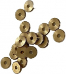 Mootori hammasratas, hammasratas, modulaarne hammasratas, 2 tk 0,5 moodul vask hammasratas 1,98 2,02 2,98 3,02 mm l&auml;bim&otilde;&otilde;t paksus 2 mm v&auml;ike messingist hammasratas GS (30t 16 x 2,02 x 2)