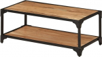 vidaXL Solid Acacia Wood Coffee Table Vintage Style Side Table Living Room Table Coffee Table Sofa Table Tea Table Living Room 90 x 45 x 35 cm