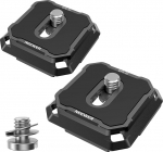 NEEWER QPR-5C Kiirlahendusplaadi komplekt 38 mm QR-kaameraadapter, mis &uuml;hildub Arca Swiss Peak Design Capture Clip V3-ga, statiivikinnitus &otilde;larihmale, Anti Off koos pesuritega, 2 tk pakendis