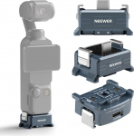 NEEWER laadimisadapteri alus, mis &uuml;hildub DJI Osmo Pocket 3 Gimbaliga, C-t&uuml;&uuml;pi laadimine 1/4-tollise keermega, Arca-t&uuml;&uuml;pi dovetail, magnetiline kokkupandav s&otilde;rm statiivi jaoks Action Cam Mount tarvikud, AC018