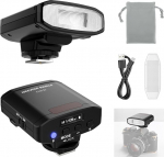 NEEWER Basics 5600K Mini Camera Speedlite GN12, 2000mAh/500 v&auml;lku/0.1-1.8s laadimisaeg, &uuml;hildub Canon Fujifilm Sony Nikon digikaameratega, millel on standard hot shoe stuudiov&auml;ljalaskmiseks