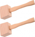 P&ouml;&ouml;gipuidust haamer, ergonoomiline puidust haamer mugava k&auml;epidemega, vastupidav ja vastupidav puidut&ouml;&ouml;de, j&auml;&auml; purustamise, baarmeni ja koduse kasutamise jaoks, 2 tk.