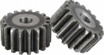 Stirnrad 2M20T/21T, kohlenstoffarmer Stahl for Z&auml;hne, flaches Zahnrad, Zahnh&ouml;he 20 mm, Zahnteilung 6,28 mm, Bohrung 10 mm, 1 St&uuml;ck(2M21T)
