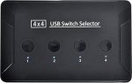 Cablecc KVM USB 2.0 Switch Selector 4 pordi arvutite jagamine 4 seadet klaviatuurile hiirele skannerile printerile