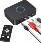 Bluetooth adapter stereos&uuml;steem, traadita Bluetooth audio vastuv&otilde;tja koos 3,5 mm RCA pistikutega, HiFi Blue-tooth vastuv&otilde;tja 3D Surroundiga, Blue-tooth Aux adapter AV-vastuv&otilde;tja / stereoseadme / tahvelarvuti jaoks