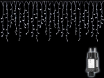 Salcar 10 m Fairy Lights J&otilde;ulud Indoor Outdoor 400 LED Icicle Light Curtain Window, j&otilde;uluvalgustuse pistik 31 V 8 režiimiga ja m&auml;lufunktsiooniga, Cool White