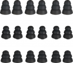 hankekaart 6 paari silikoonist kolmekordse &auml;&auml;rikuga k&otilde;rvaklapid madala m&uuml;raga 4mm-5mm sisel&auml;bim&otilde;&otilde;duga sisemise augu 4mm S / M / L mustad