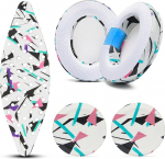 WC Modkit Arctis Nova 7 - Geelk&otilde;rvapadjad Lai peapael ja k&uuml;lgmised plaadid, mis &uuml;hilduvad Arctis Nova 7, 5, Pro Wired ja teistega Wicked Cushions | 90ndate Valge