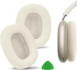 Geekria Comfort Asendusk&otilde;rvapadjad, mis &uuml;hilduvad Apple AirPods MAX (A3184) k&otilde;rvaklappide k&otilde;rvapadjadega (valge)