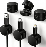 Magnetischer Kabelhalter, selbstklebender Telefon-Ladekabel-Management-Clip f&uuml;r Wandhalterung, kabelloses Ladeger&auml;t, magnetischer Kabel-Organizer - Kabelaufbewahrungsanschluss