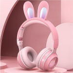 Kassi k&otilde;rvaklapid Laste s&uuml;nnip&auml;evakingitused Lapse LED kassik&otilde;rvad Unicorn Bluetooth juhtmevaba &uuml;le k&otilde;rvade stereomikrofon LED-valgusega mobiiltelefonile tahvelarvutile (17)