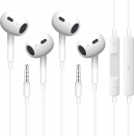 2 Pack Wired In-Ear k&otilde;rvaklapid m&uuml;ra isoleeriv peakomplekt sisseehitatud mikrofoni ja helitugevuse reguleerimine &uuml;hildub seadmetega, millel on 3,5 mm pesa