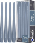 Hyoola Taper Candles - 25 cm hallikas sinine, tilgavaba lauak&uuml;&uuml;nal - K&uuml;&uuml;nlad pikk p&otilde;lemisaeg 8 tundi - 12 tk.
