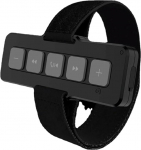 Tragbare & Klebbare Bluetooth 5.0 Media-Fernbedienung mit Handgelenkband - IPX4 Wasserdicht, Selfie-Fernausl&ouml;ser, Anrufsteuerung, Musikcontrolle f&uuml;r Auto, Fahrrad, Motorrad
