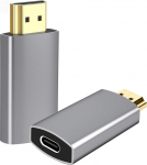 USB C HDMI Female HDMI Male adapter 4K @ 60Hz HDR videokonverter Thunderbolt 3/4 toega, mis &uuml;hildub iPhone 16/15 Steam Deck iPad Pro MacBook Surface Samsungiga