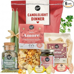 Gepp's Delicatessen Candle Light Dinner kinkekott I Kinkekomplekt, mis sisaldab selliseid h&otilde;rgutisi nagu s&uuml;damekujuline pasta, orgaaniline Pesto Genovese, Itaalia &uuml;rdid, Grissini I kinkekomplekt
