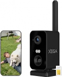 Xega 4G valvekaamera SIM-kaardiga ja 10000 mAh akuga, 180&deg; horisontaalne, PIR liikumistuvastus, v&auml;ljas/siseselt, 3MP v&auml;rviline &ouml;&ouml;n&auml;gemine, 2-suunaline heli, sireenih&auml;ire, pilve/m&auml;lukaart (ilma