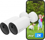 EZVIZ 3MP akuga v&auml;likaamera, traadita WLAN 6 valvekaamera AOV-režiimiga, AI isiku/auto tuvastamine, aktiivne kaitse ja v&auml;rviline &ouml;&ouml;n&auml;gemine, CB3 2 Pack