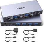 Unitek DP KVM Switch1 Monitor 2 - Arvuti USB 3.0 8K @ 60Hz KVM Switch 4 USB-A 2 arvutile, mis jagavad monitori klaviatuuri hiire k&otilde;vakettad HDCP Adaptive 2 kaablit DC5V Adapter