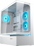 Cougar CFV235 ARGB Gaming Case - MidTower ATX/CEB, 270&deg; &otilde;huvool, 4 x ARGB PWM ventilaatorit, GPU kuni 430 mm, USB-C (valge)