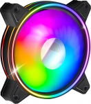 EMPIRE GAMING - Korpuseventilaator PC Gamer Mirror 1x120mm - K&otilde;rge &otilde;huvool - RGB adresseeritav LED PWM 3 Pin 5V Dual Loop - Vaikne jahutus - must