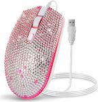 M&auml;nguhiir, 7 v&auml;rvi taustavalgustusega ergonoomiline USB-kaabel 1600 DPI ja 6 nupuga, 4 salvestust arvutile/Win/Mac/Linux/Android/iOS. (Valge ja roosa)