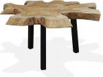 vidaXL Ehtne teakist kohvilaud 80x70x38cm Aktsentne poolne elutoa m&ouml;&ouml;bel