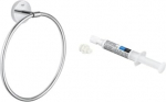 GROHE Start Cosmopolitan 41167000 R&auml;tikur&otilde;ngas + liim (materjal: klaas/metall, kaetud kinnitus, liimimiseks v&otilde;i puurimiseks), kroomitud