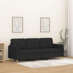 ShGaxin 359490 3-kohaline diivan, must, 180 cm kangas, Lounge diivan, Diivanid ja diivanid, Relax diivan, Diivan elutuppa, Diivan magamisfunktsiooniga