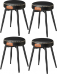 VASAGLE EKHO Collection - S&ouml;&ouml;gitoolid 4 k&ouml;&ouml;gitoolist koosnev komplekt Kunstnahast Mid-Century Modern Style 19" High Easy Assembly Bedroom Ink Black LDC171S03