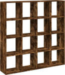vidaXL raamaturiiul, 16-kohaline ruumijaotur, seinariiul elutuppa, kontorisse, seisev riiul, ruumijaotur, kuubikriiul, suitsutatud tammepuidust materjalist