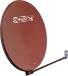 Schwaiger spi1000.2 Offset Antenne Aluminium 100 cm (39.4 Inch) ziegelrot
