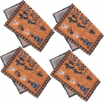 Cabilock Pack of 4 Spider Web lauamattide Halloween laua Halloween paigutus Halloween Home Decor laudajooksja laua aksessuaarid l&otilde;ngaga v&auml;rvitud pol&uuml;estrist puuvillane Jacquard