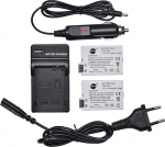 DSTE 2 Pack akud + DC99E reisilaadija &uuml;hildub Canon LP-E8 EOS 550D 600D 650D 700D Kiss X4 X5 X6i X7i Rebel T2i T3i T4i T5i mudeliga.
