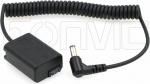 Eonvic NP-FW50 Dummy aku DC Coupler adapter spiraalkaabel Sony kaameratele