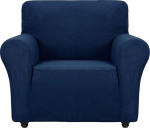 1 St&uuml;ck Stretch Sofabezug Jacquard Diivan Schonbezug (Marineblau, Stuhl)