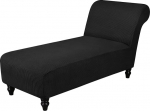 Lounge Chaise Slipcover Stretch diivan kate elutoa siseruumide jaoks Armless Chaise Lounge padi kaitsev kate lemmikloomadele (must)