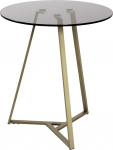 HAKU K&uuml;ljelaud &Uuml;mmargune kuldkollane hall metallist kohvilaud 8 mm turvaklaasiga M&otilde;&otilde;tmed K&otilde;rgus 50 x l&auml;bim&otilde;&otilde;t 45 cm Stiil: Stiil: Art Deco
