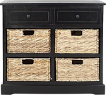 Safavieh kapp riiuliga, puit, must, 73 x 33 x 68,58 cm