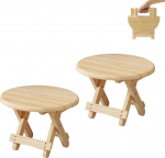 MAGIC SELECT 2 Mini kokkupandavad puidust v&auml;ljaheited Travel Seat Round Kids Stool Portable Footstock for Home Bathroom Kitchen Garden Office Travel Support 200lbs