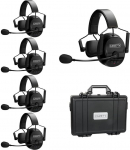 Came-TV Pack of 5 Kuminik8 1.9GHz traadita intercom peakomplekt, Full Duplex intercom kommunikatsioonis&uuml;steem, 450 m pikkune kaugus m&uuml;rav&auml;hendusega ja null viivitus kiriku filmitootmise droonile