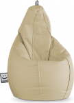 Happers Faux Leather Indoor Bean Bag Pear Beige XL