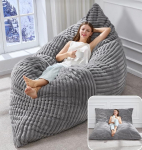 Hobestluk 3 in 1 Bean Bag Chair, Giant Bean Bag toolid, konverteeritav Bean Bag p&otilde;randapadi masinpesuga, Bean Bag toolid t&auml;iskasvanutele (Hall)