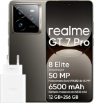 realme GT 7 Pro 5G nutitelefon 12+256GB Snapdragon&reg; 8 Elite protsessor 120W Supervooc laadimine 6500mAh aku Ultra Clear Snap Camera IP69 veealune avamine Hall (ilma adapterita)