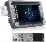 Autoradio Plug und Play Kompatibel f&uuml;r VW Golf 5 6 Passat Polo RCD330 mit kabelloses CarPlay Android Auto Bluetooth Radio mit Quadlock-Anschluss